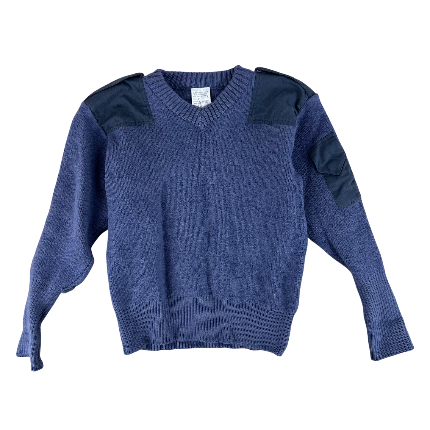 British RAF Wool V Neck Pullover Jersey Jumper - Small