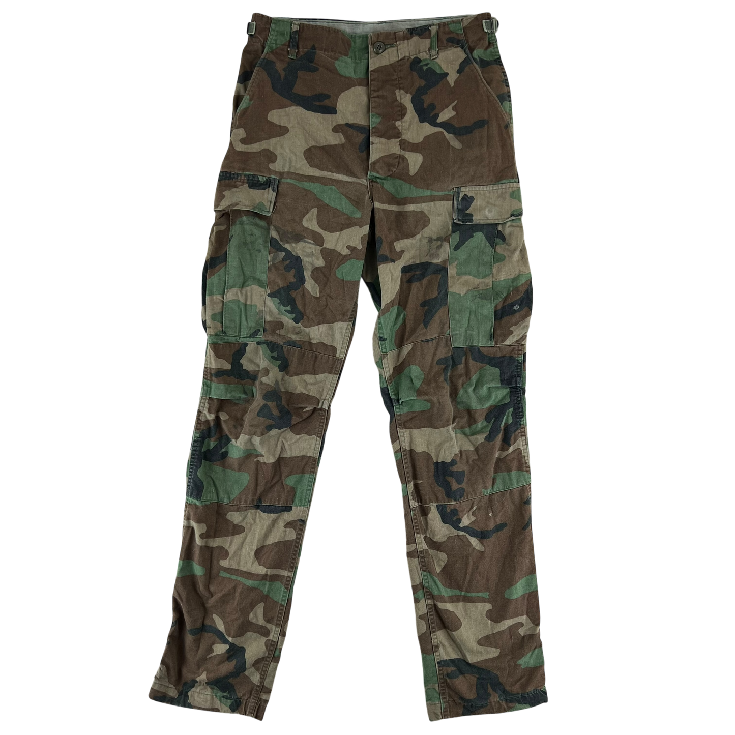 US Army Vintage M81 Woodland Camo Ripstop BDU Combat Trousers - W31 L33