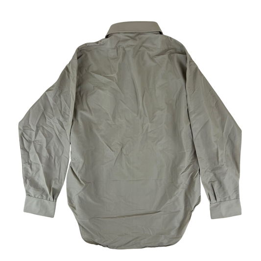 French Army 70s Fawn Viscose Shirt Long Sleeve - Medium