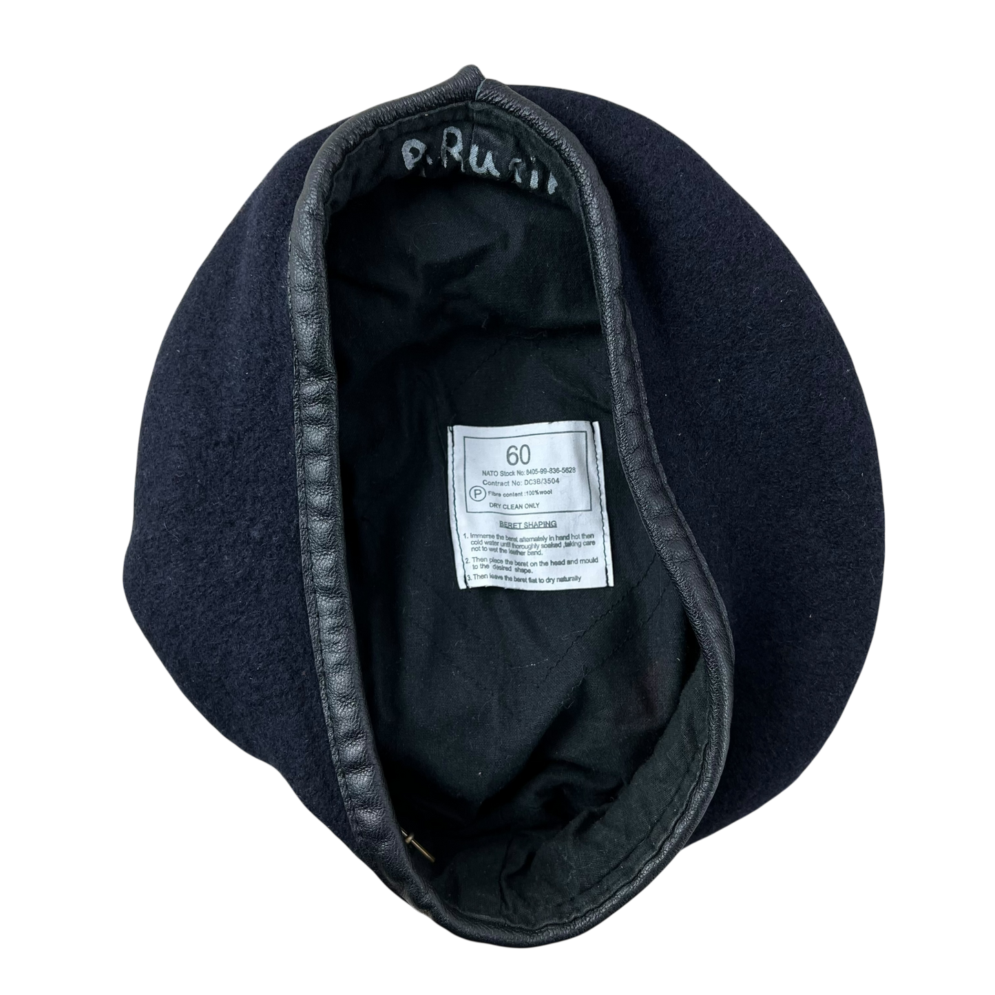 British Royal Navy Beret w/ Officer's Badge - Large 60cm