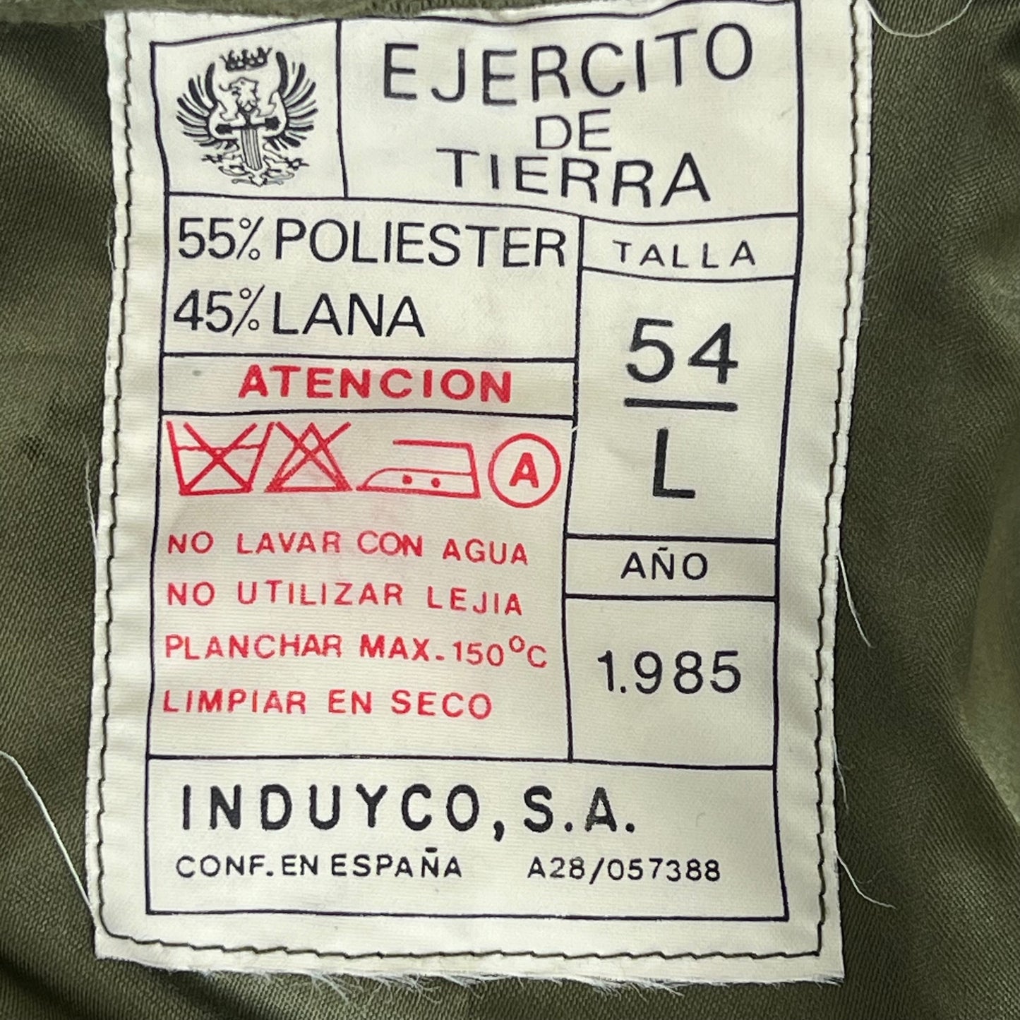 Spanish Army 80s Green Trenchcoat - Large