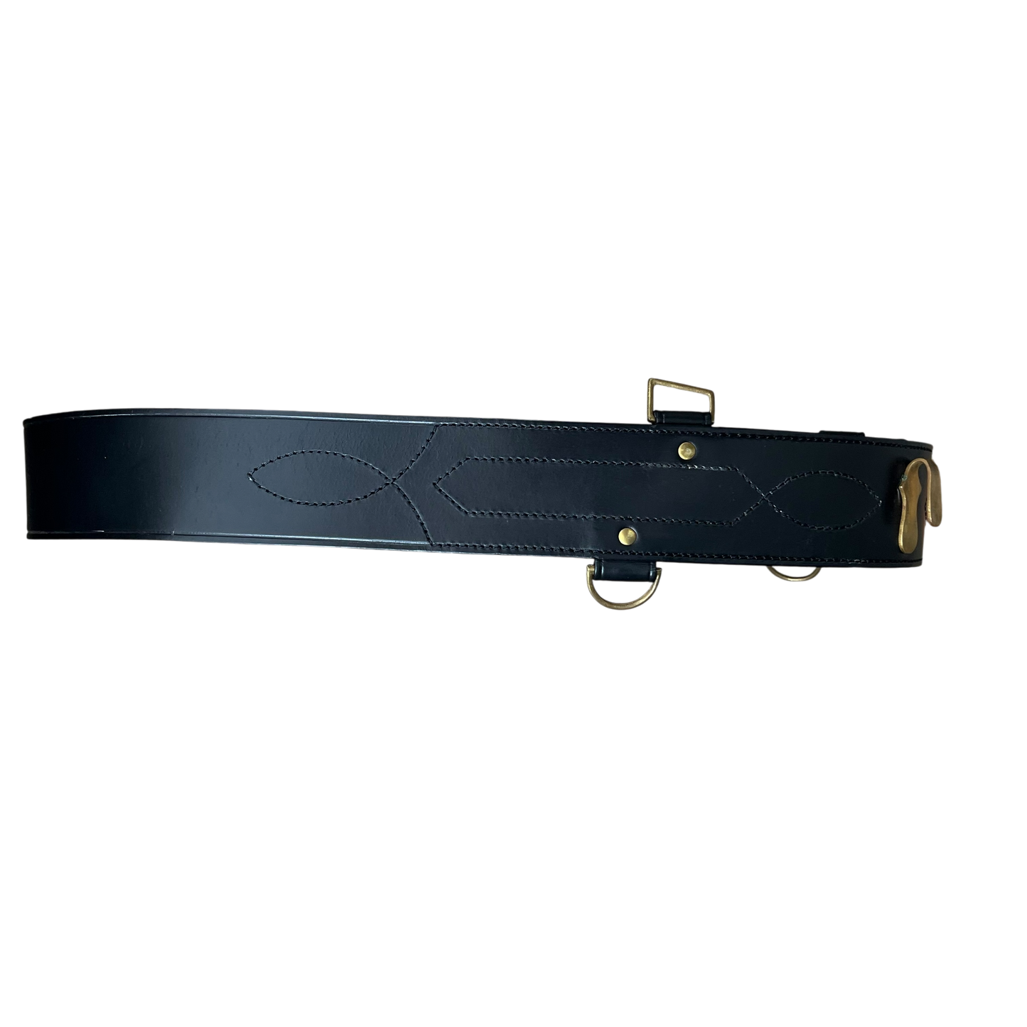 British Army Black Leather Belt - Large / X Large SIZE 5