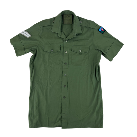 British Army Mens Olive Green Shirt Short Sleeve - Medium C38/40