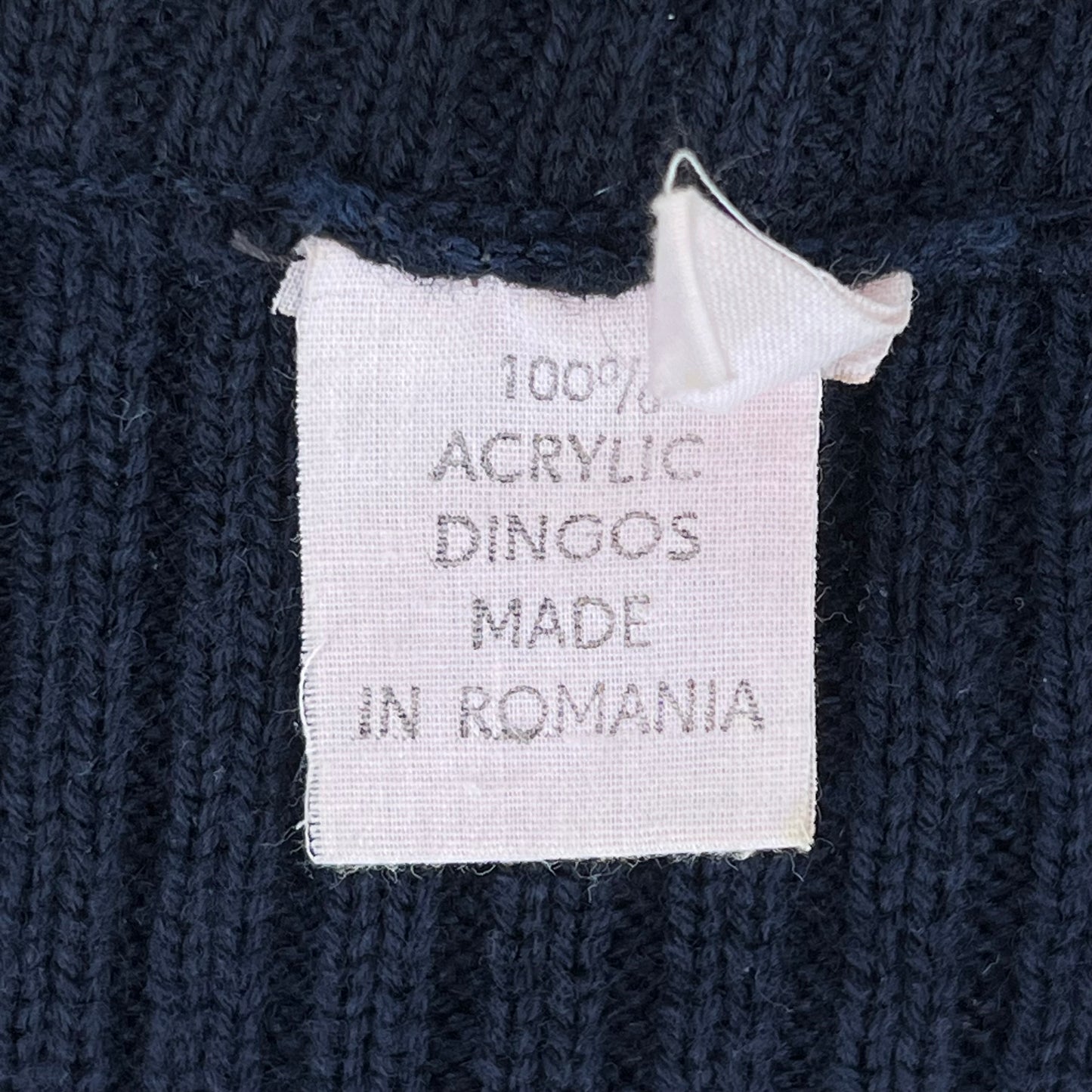 Romanian Navy V Neck Collar Pullover Jumper - X Large