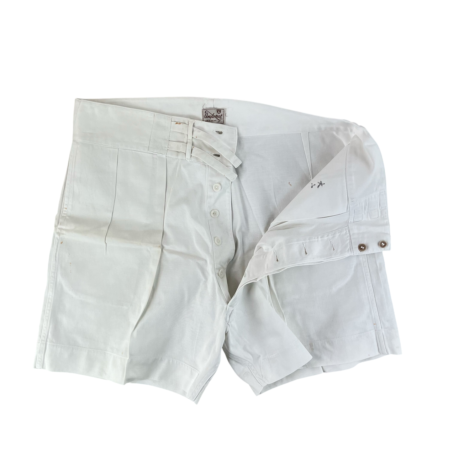 British Merchant Navy 50s Tropical White Shorts - W42