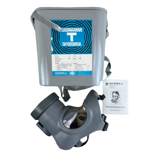 Finnish Army / Civilian Kemira Model T Gas Mask Kit