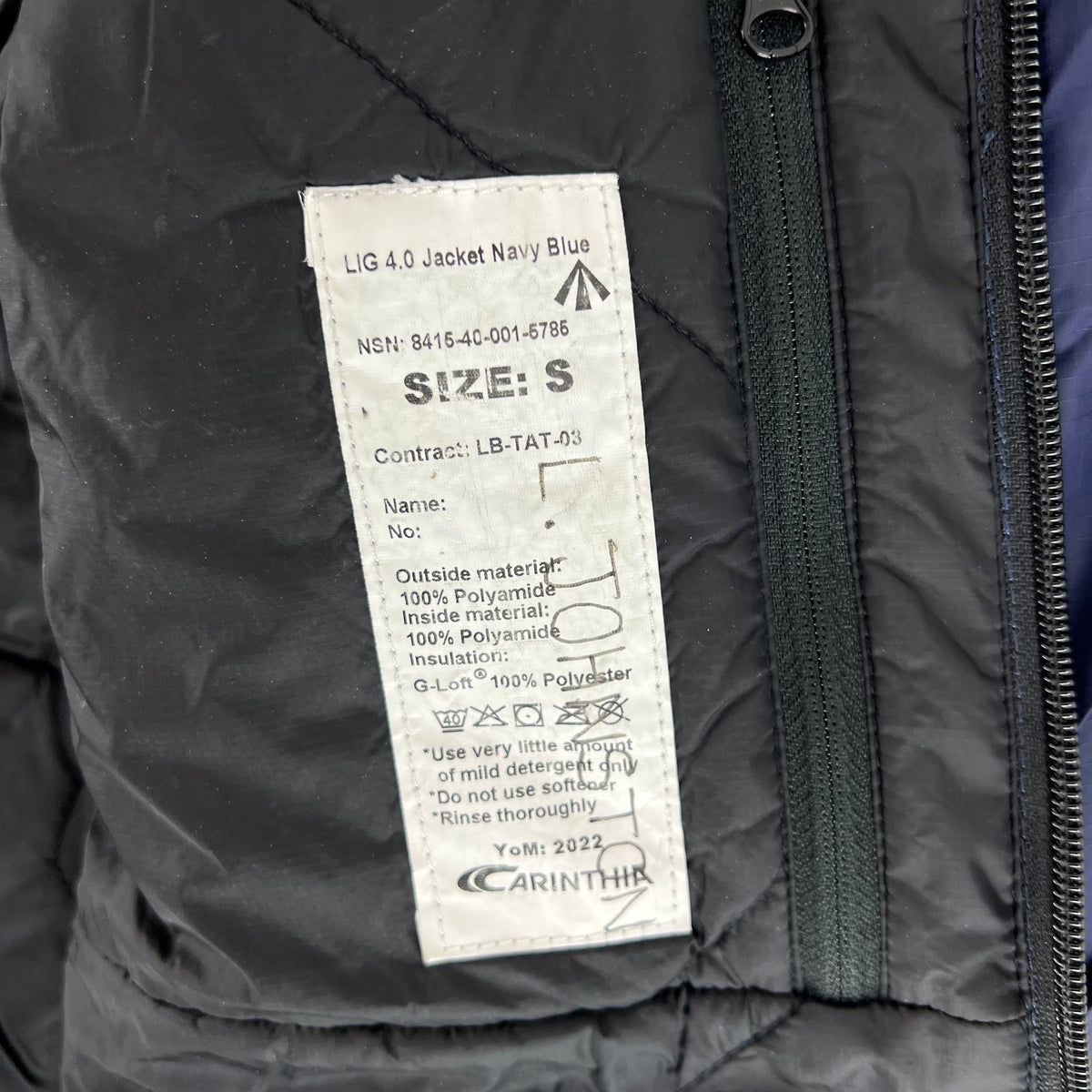 British Royal Navy Carinthia LIG 4.0 Thermal Jacket - Small