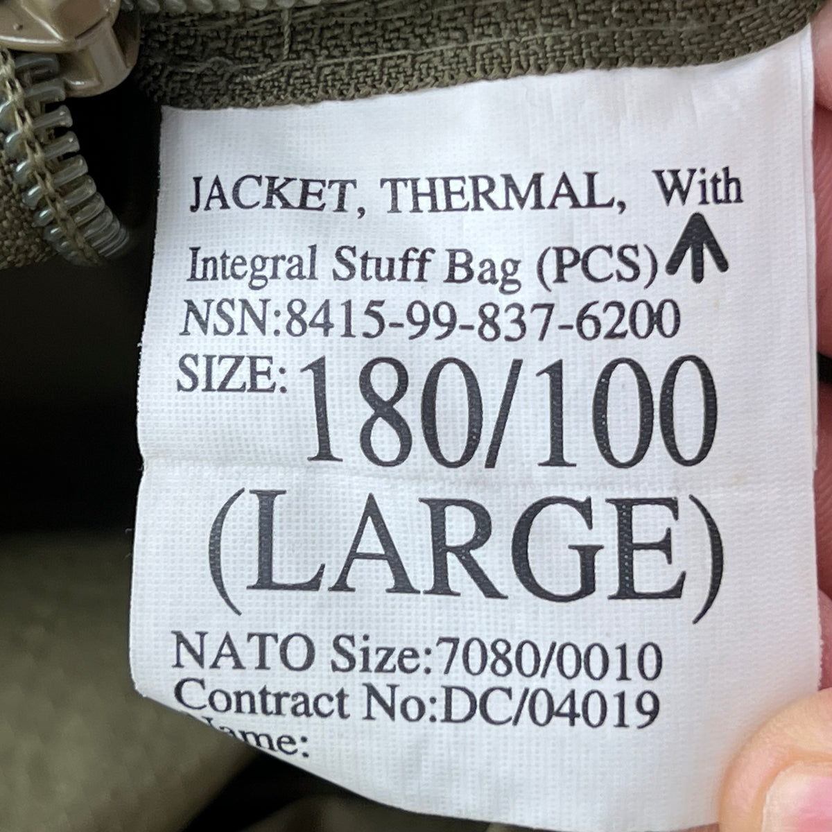 British Army Thermal Buffalo Jacket - Large