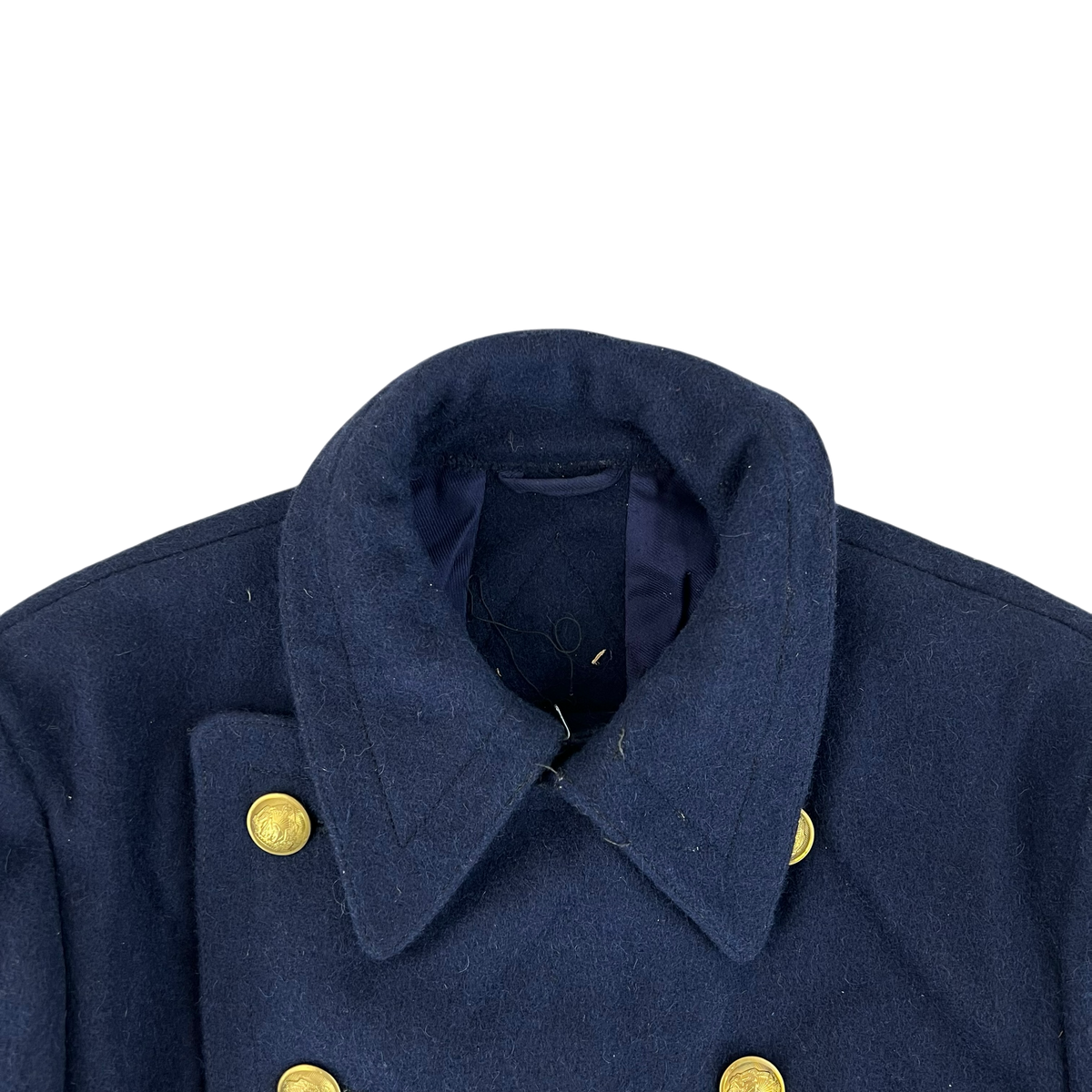 Romanian People's Navy 80s Blue Wool Greatcoat - Medium