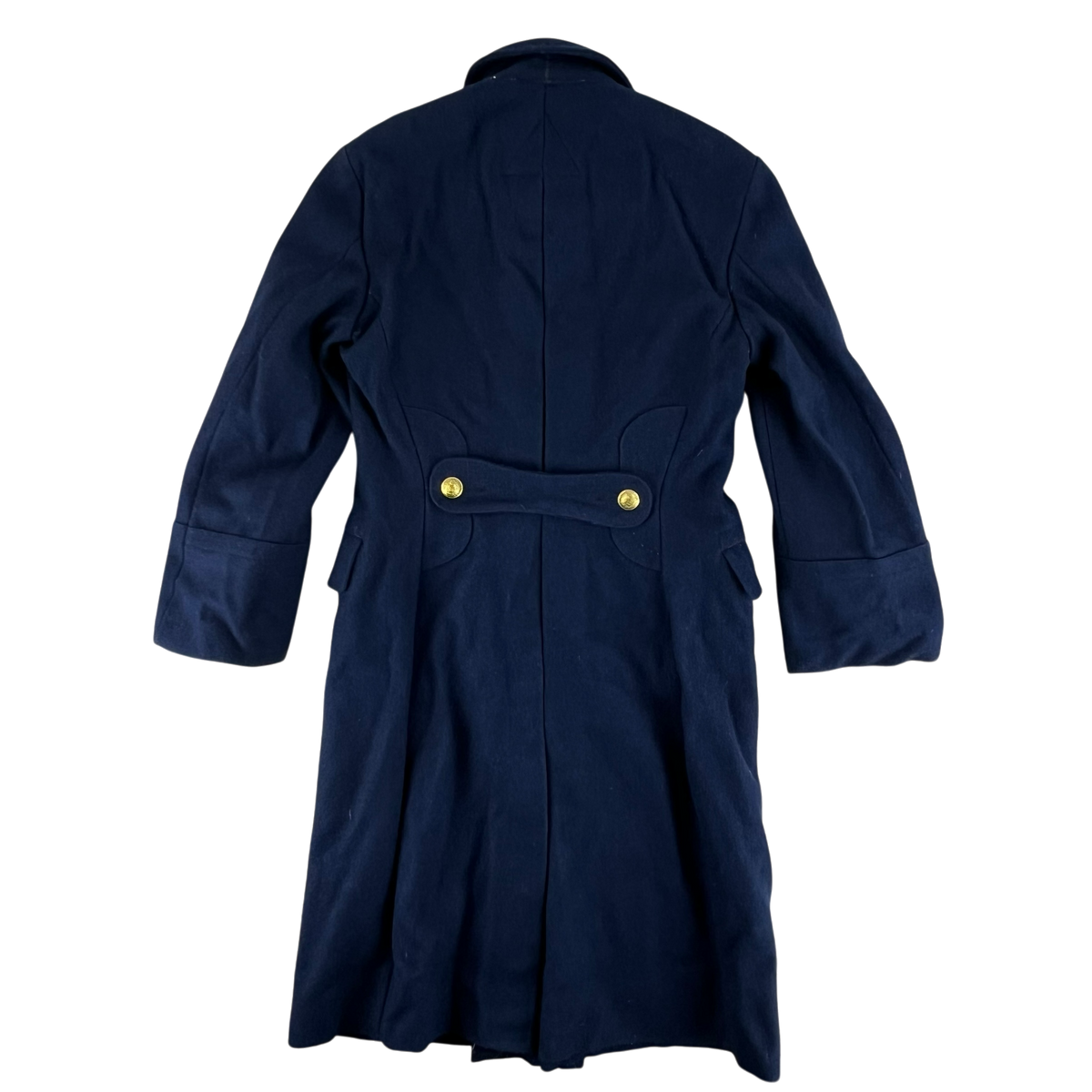 Romanian People's Navy 80s Blue Wool Greatcoat - Medium