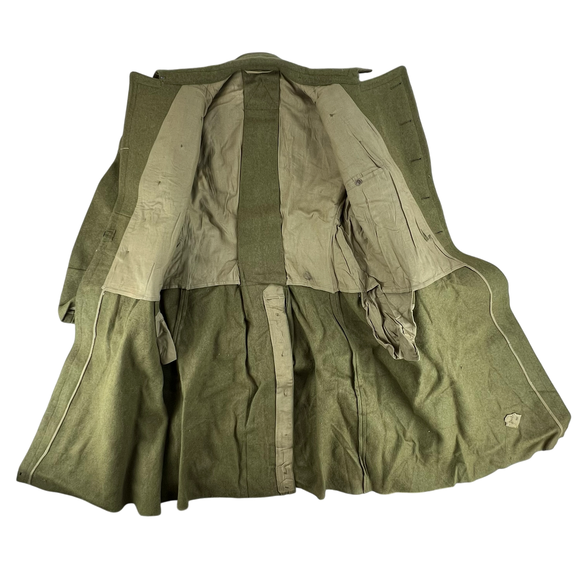 Romanian People's Army 80s Khaki Wool Greatcoat - Large