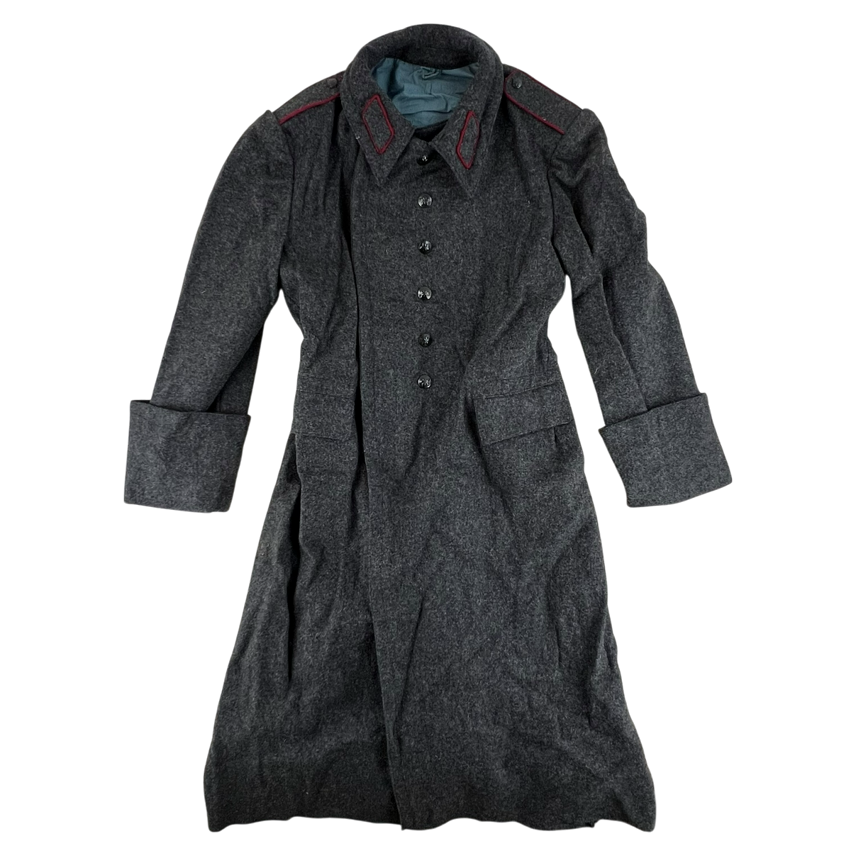 Bulgarian People's Army 80s Grey Wool Greatcoat - Medium