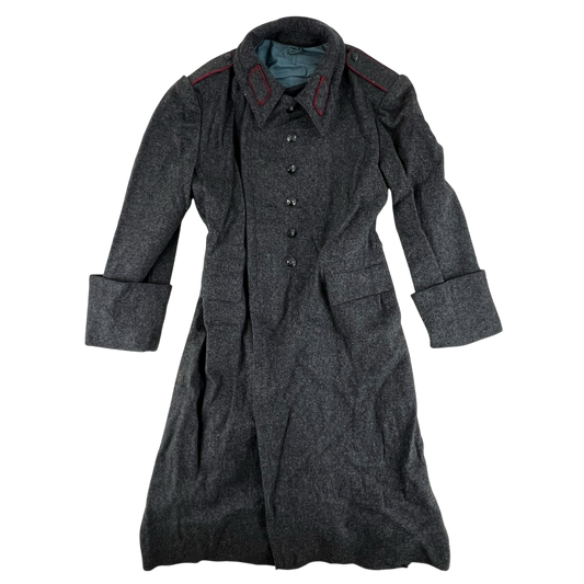 Bulgarian People's Army 80s Grey Wool Greatcoat - Medium