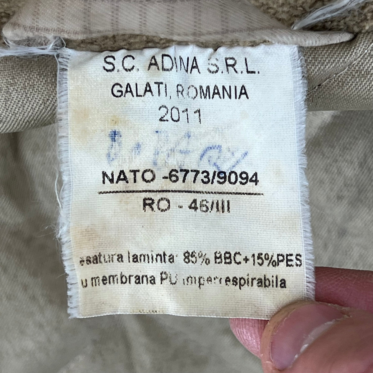 Romanian Army Tan Thermal Ripstop Parka Coat - Medium