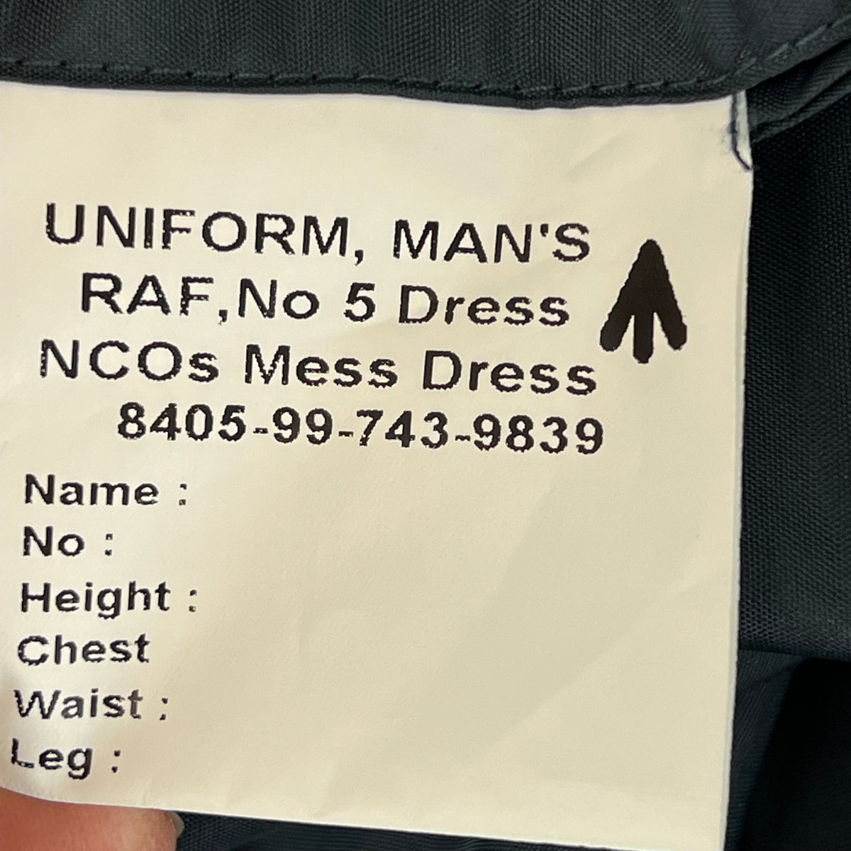 British RAF No. 5 NCO Mess Dress Jacket - X Large 120L