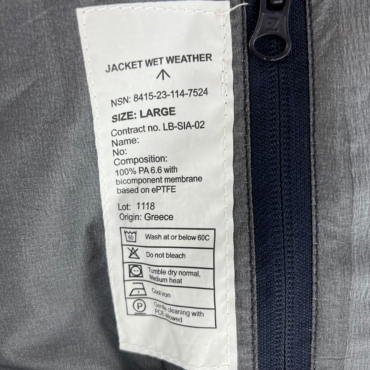 British Royal Navy Wet Weather Siamidis Goretex Jacket - Large