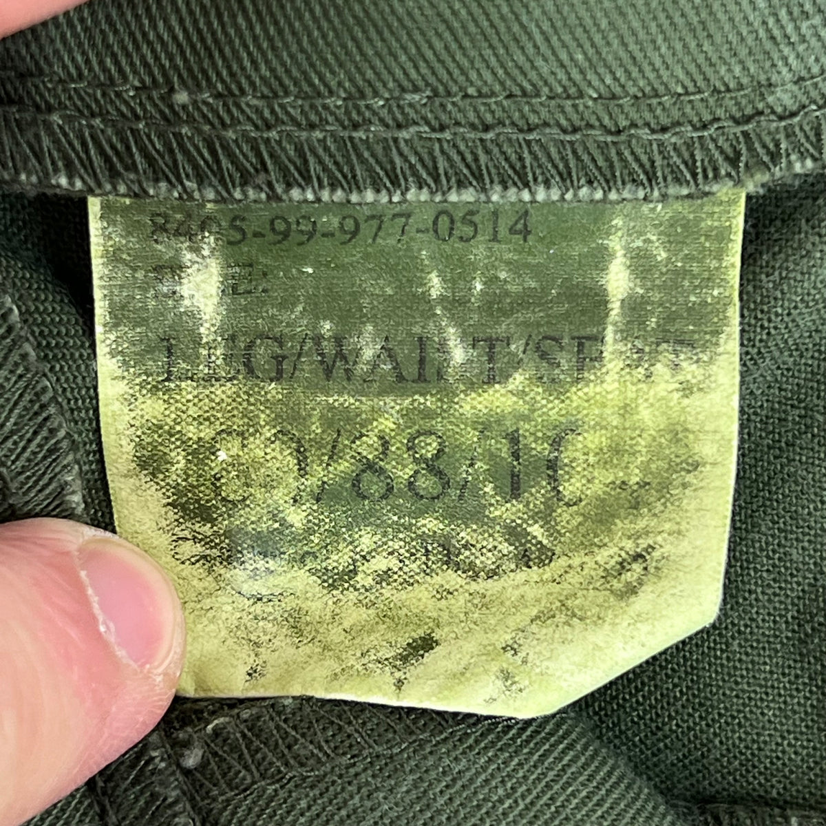 British Army Olive Green Fatigue Work Trousers - W34 L31