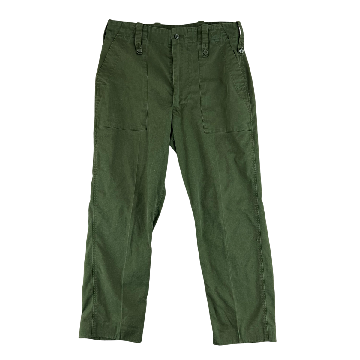 British Army Olive Green Fatigue Work Trousers - W34 L31