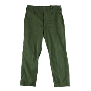 British Army Olive Green Fatigue Work Trousers - W34 L31
