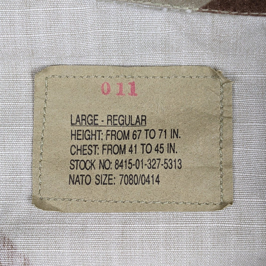 US Air Force Tri-Colour Desert "Coffee Stain" Camo Combat Jacket Ripstop w/ Patches