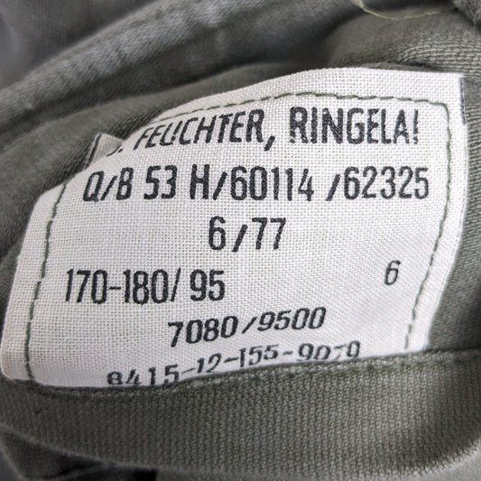 West German Army Field Grey Long Sleeve Field Shirt