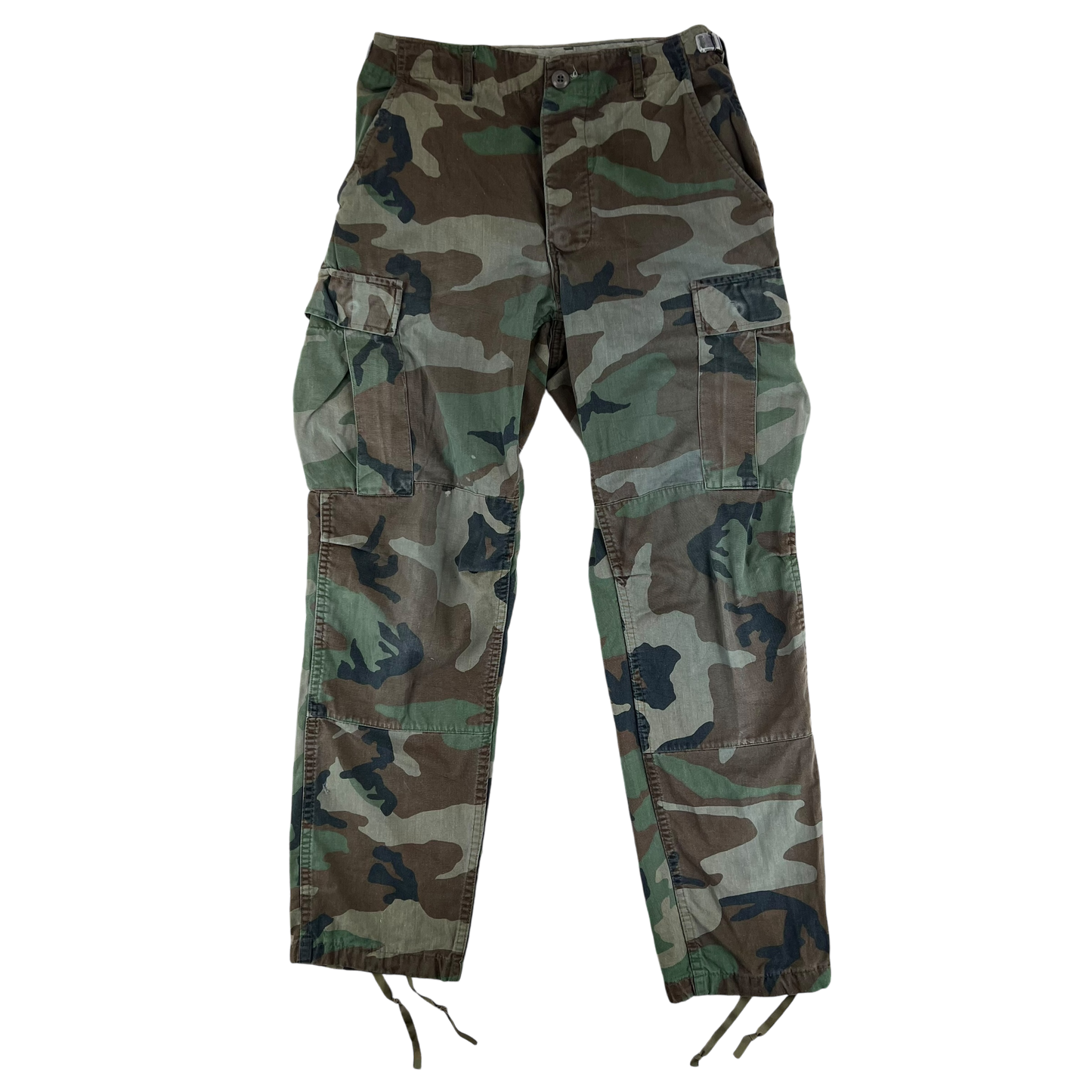 US Army Vintage M81 Woodland Camo Ripstop BDU Combat Trousers - W30 L30.5