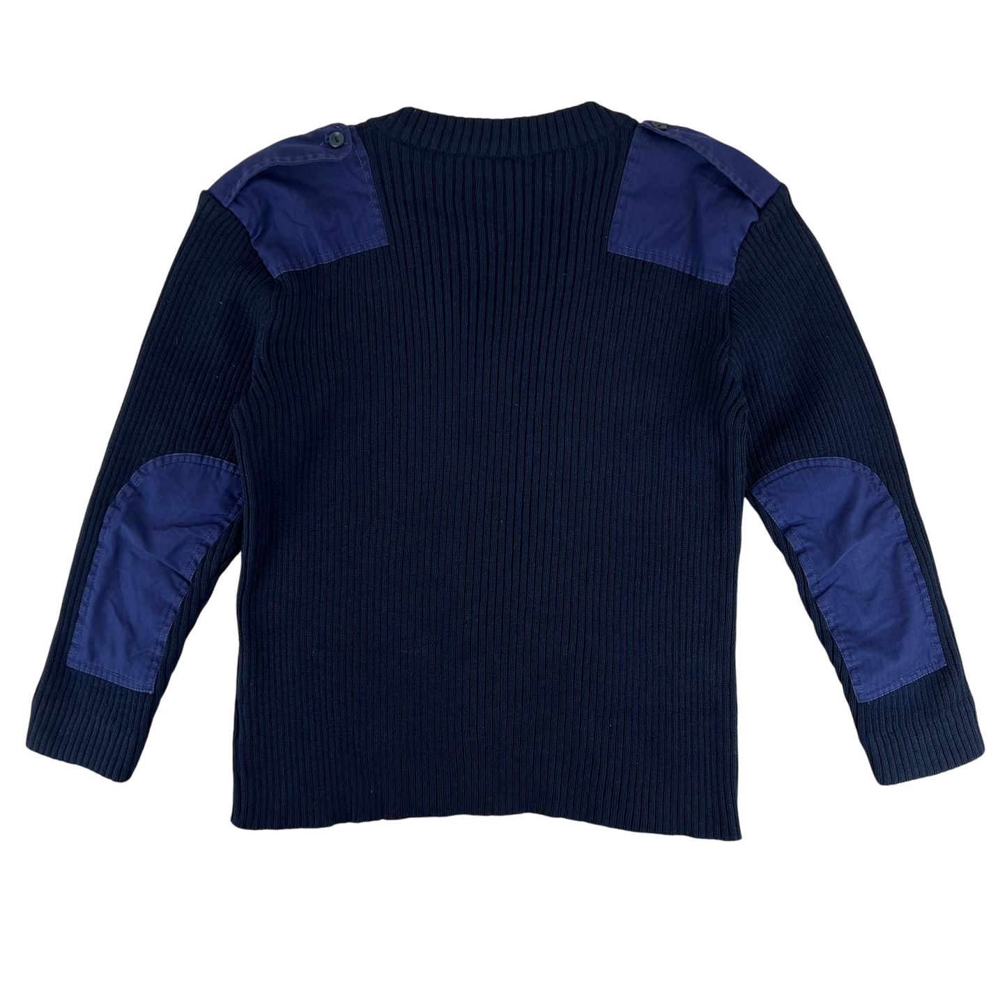 Romanian Navy V Neck Collar Pullover Jumper - X Large