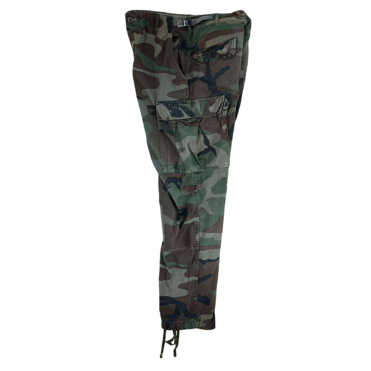 US Army Vintage M81 Woodland Camo Ripstop BDU Combat Trousers - W30 L30.5