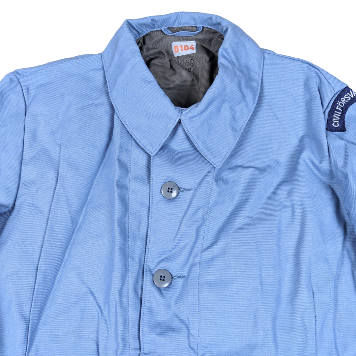 Swedish Civil Defense M59 Sky Blue Chore Coat / Jacket