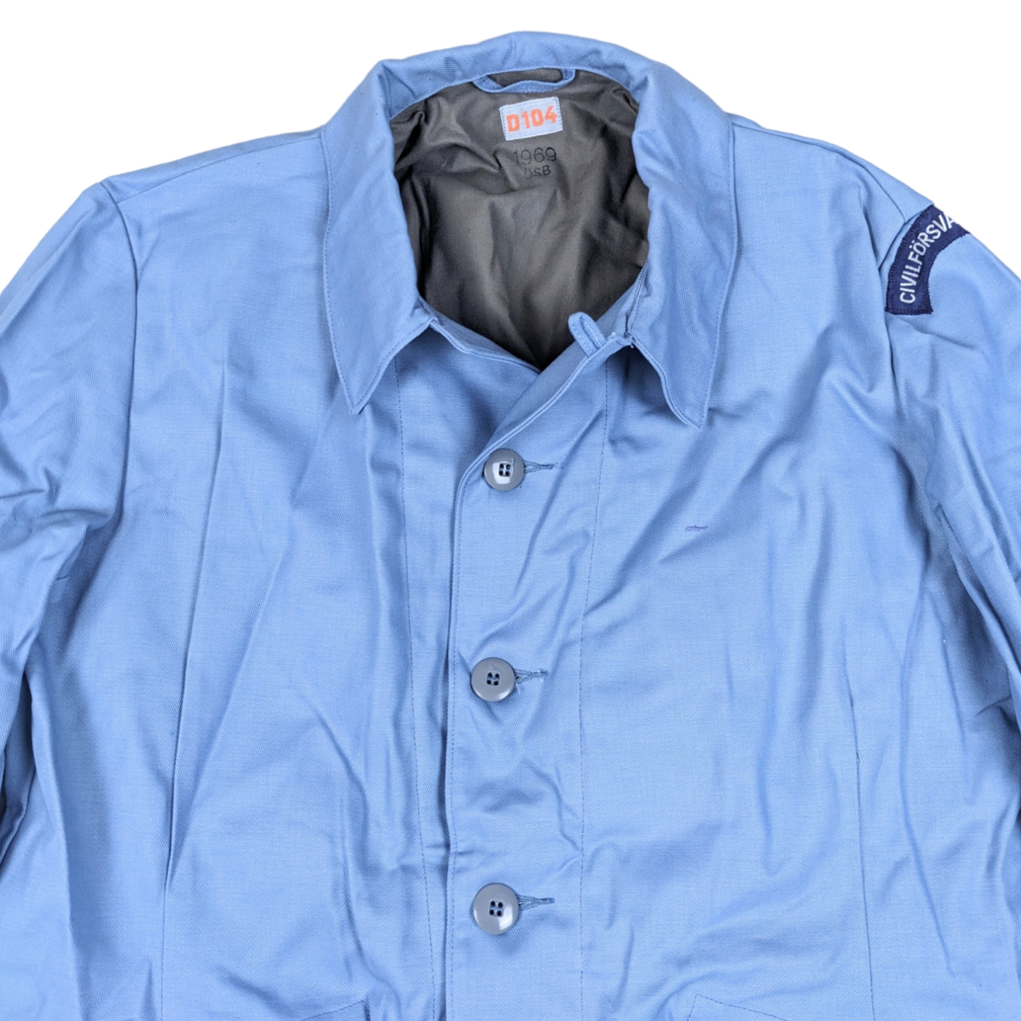 Swedish Civil Defense M59 Sky Blue Chore Coat / Jacket