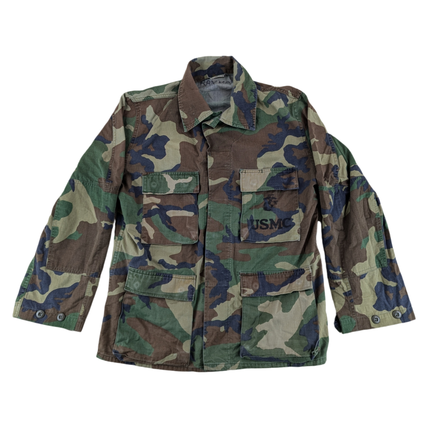 US Army USMC M81 Woodland Camouflage BDU Combat Jacket - Large