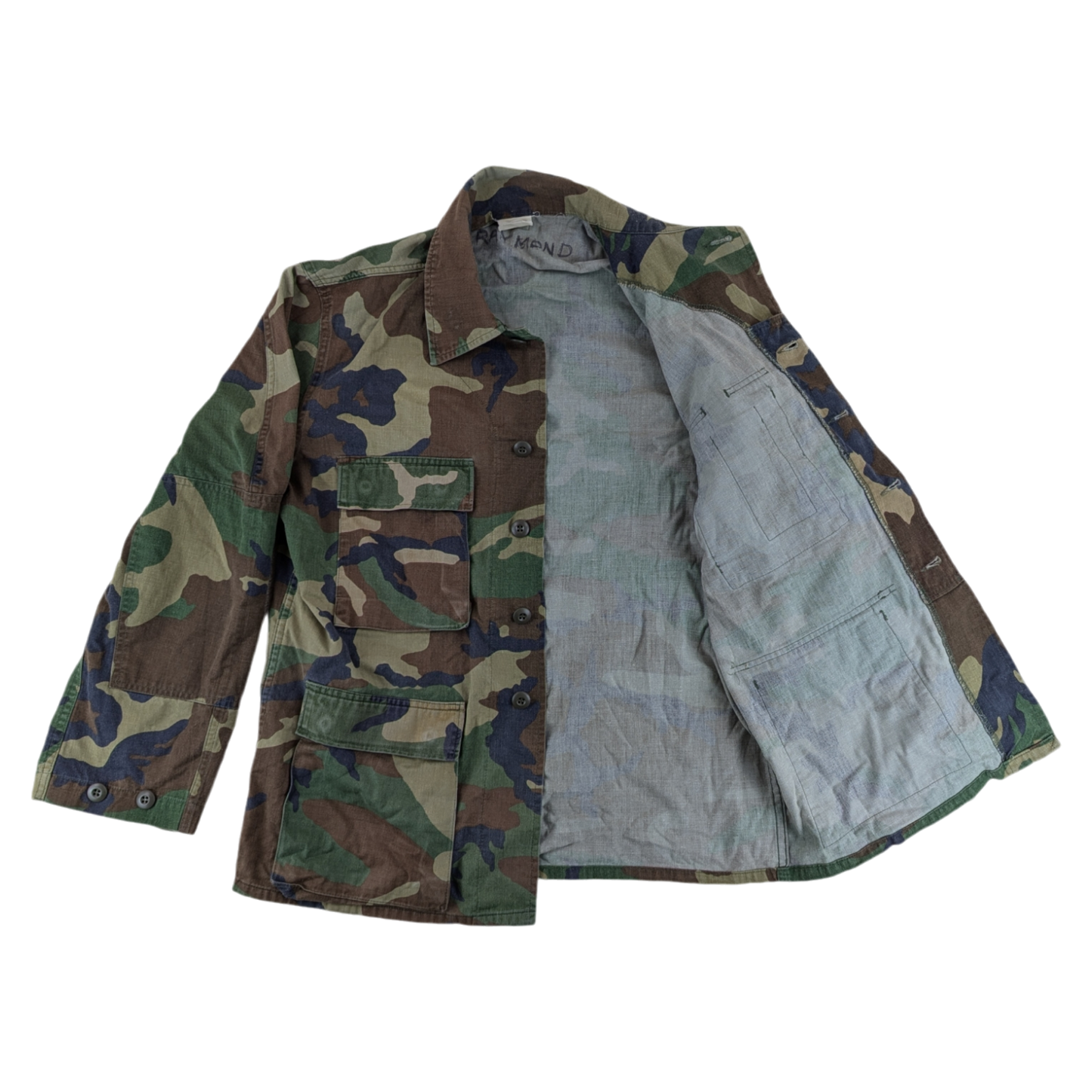 US Army USMC M81 Woodland Camouflage BDU Combat Jacket - Large