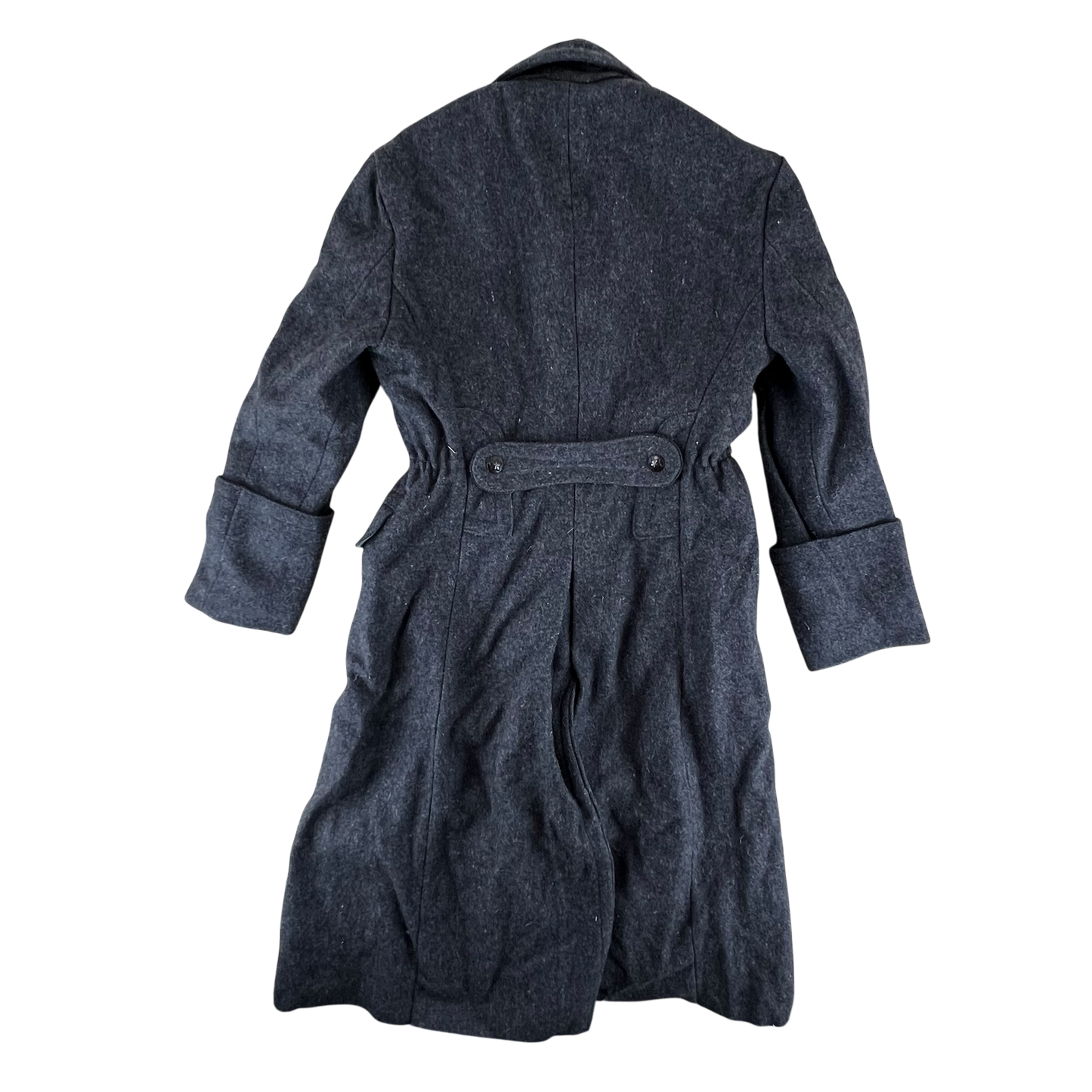 Bulgarian People's Army Grey Wool Greatcoat w/ Badges - Medium