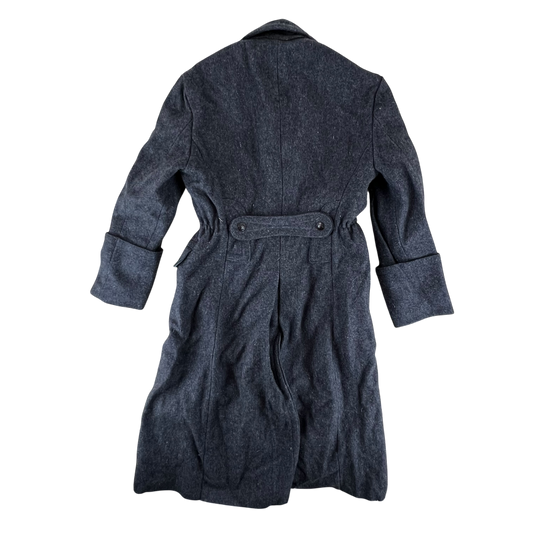 Bulgarian People's Army Grey Wool Greatcoat w/ Badges - Medium