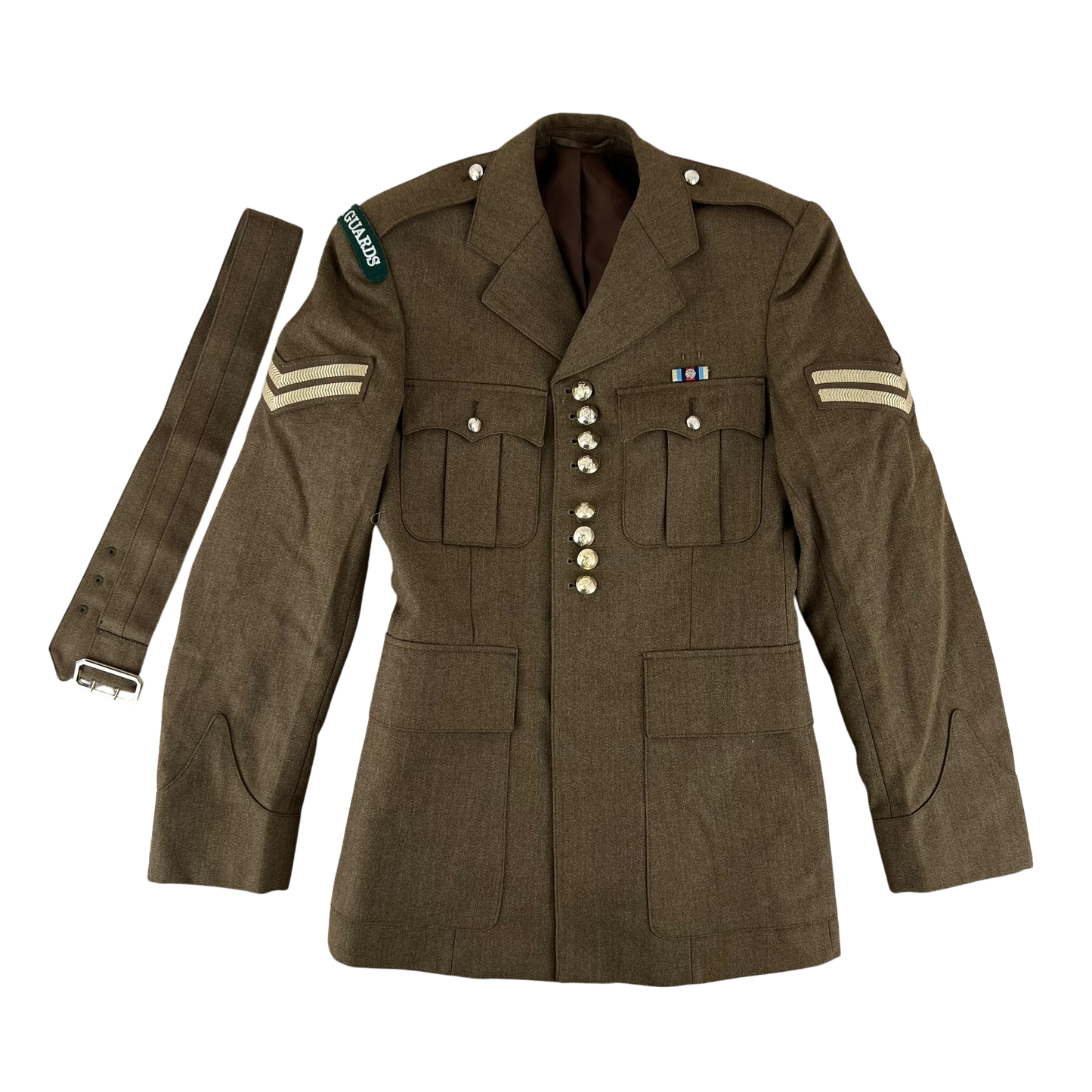 British Army No. 2 FAD Dress Jacket w/ Belt - Irish Guards - Medium 170/88