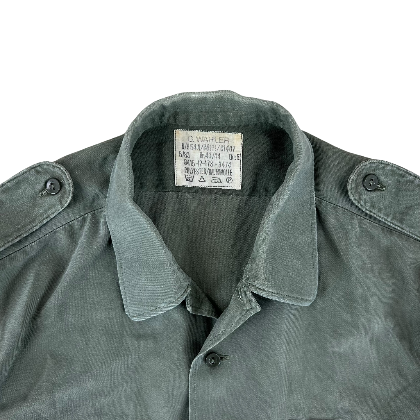 German Army Olive Green Long Sleeve Field Shirt - Large GrNr 5