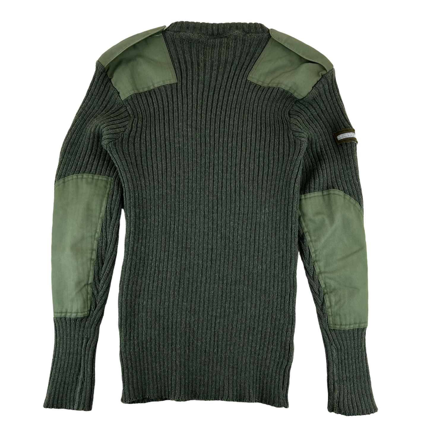 British Army Olive OG Utility Jersey Pullover Jumper w/ Lance Corporal Patch - Large 106cm