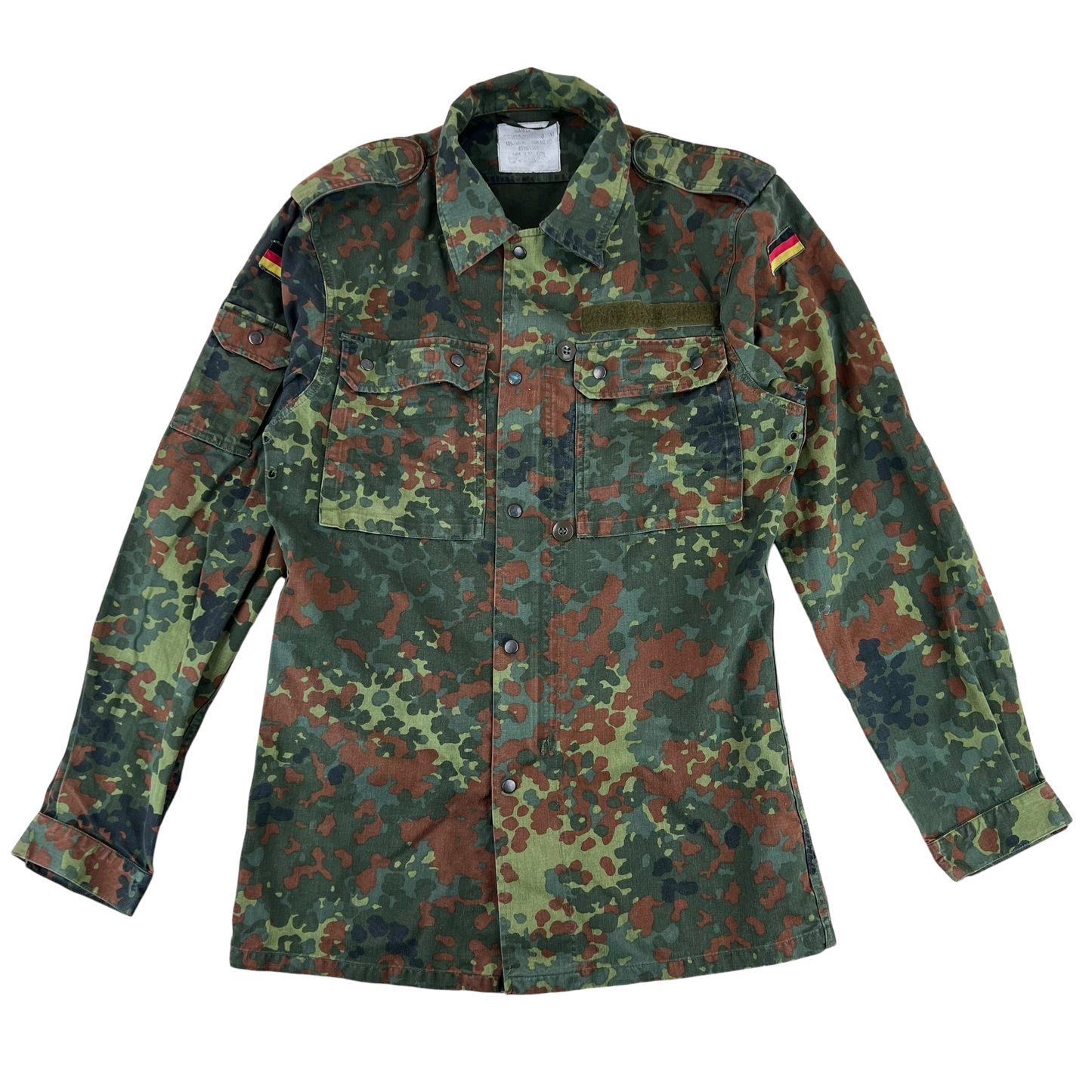 German Army Flecktarn Camouflage Long Sleeve Field Shirt - Medium GrNr 12