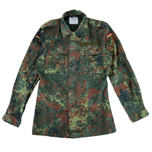 German Army Flecktarn Camouflage Long Sleeve Field Shirt - Medium GrNr 12