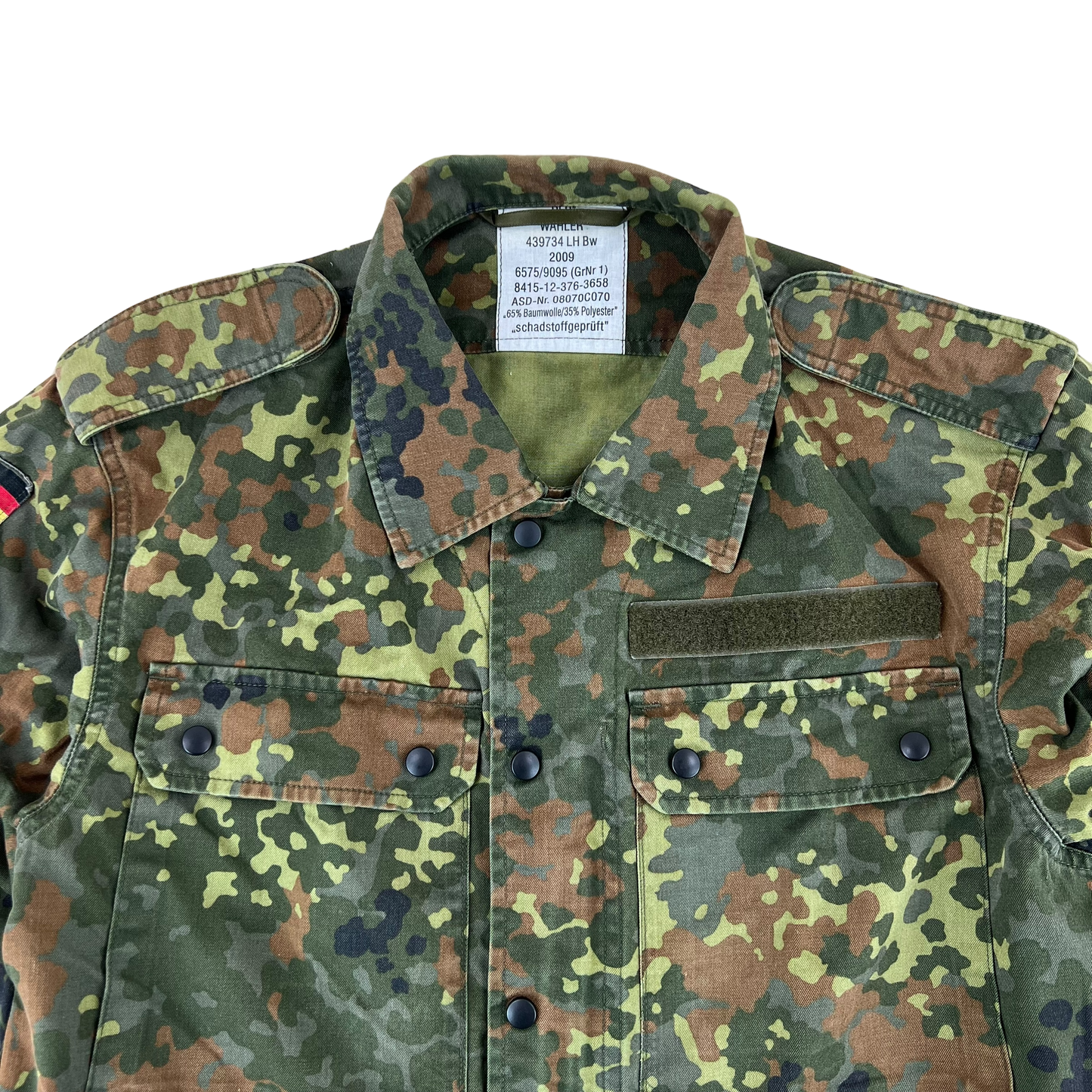 German Army Flecktarn Camouflage Long Sleeve Field Shirt - Medium GrNr 1