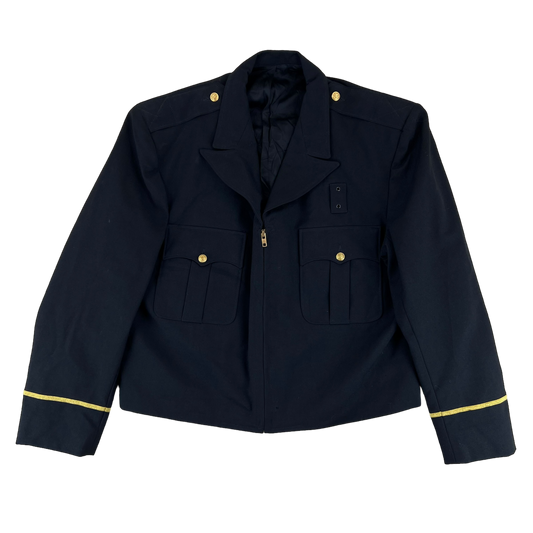 US Army Fire Department Black Ceremonial Ike Jacket - Large