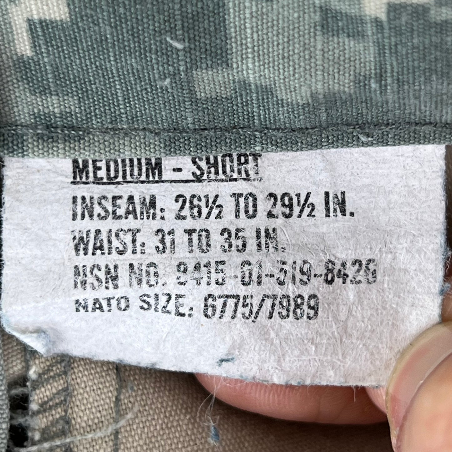 US Army UCP Pixel Camo ACU BDU Ripstop Combat Trousers - W35 L29