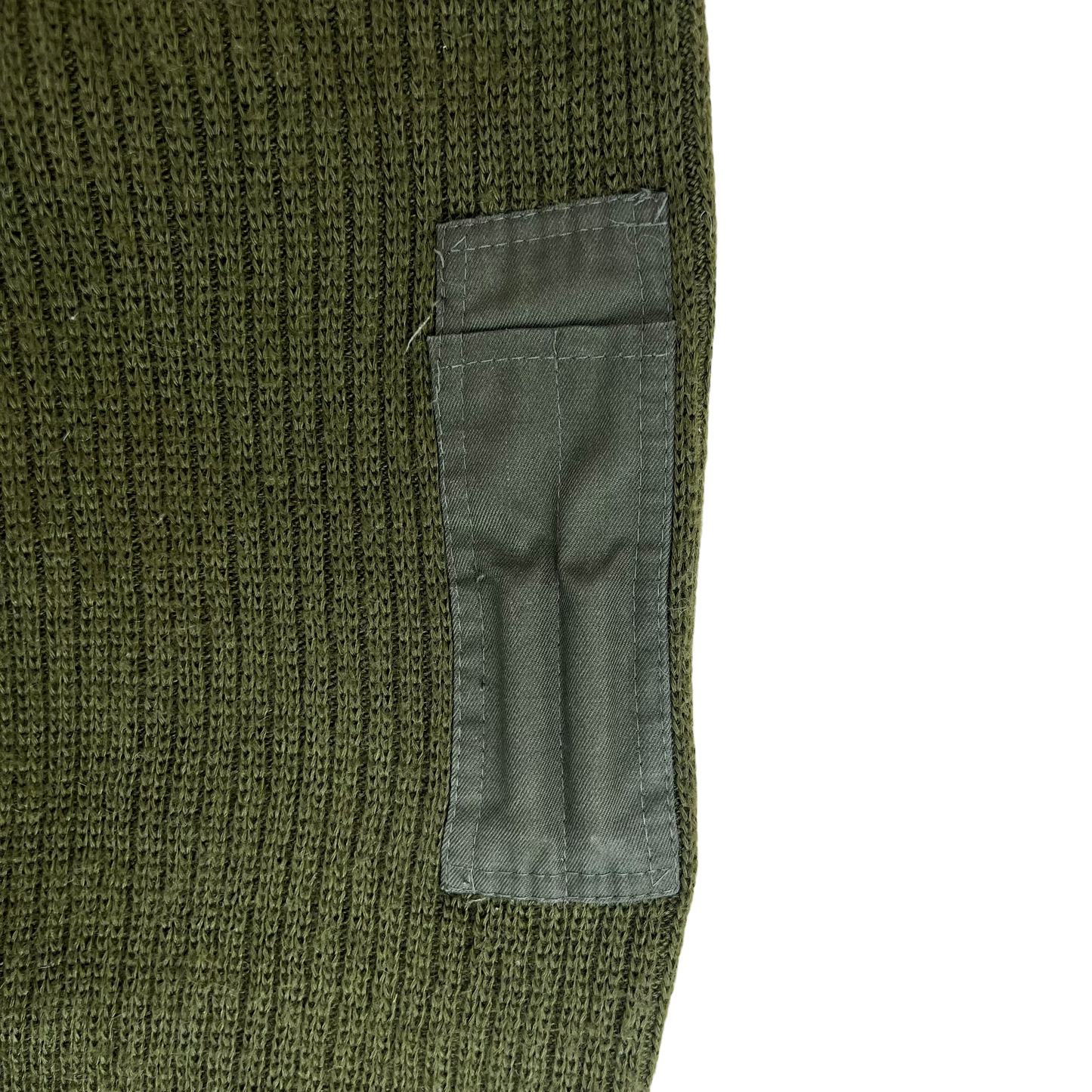 Italian Army Olive Green V Neck Pullover Jumper - X Large