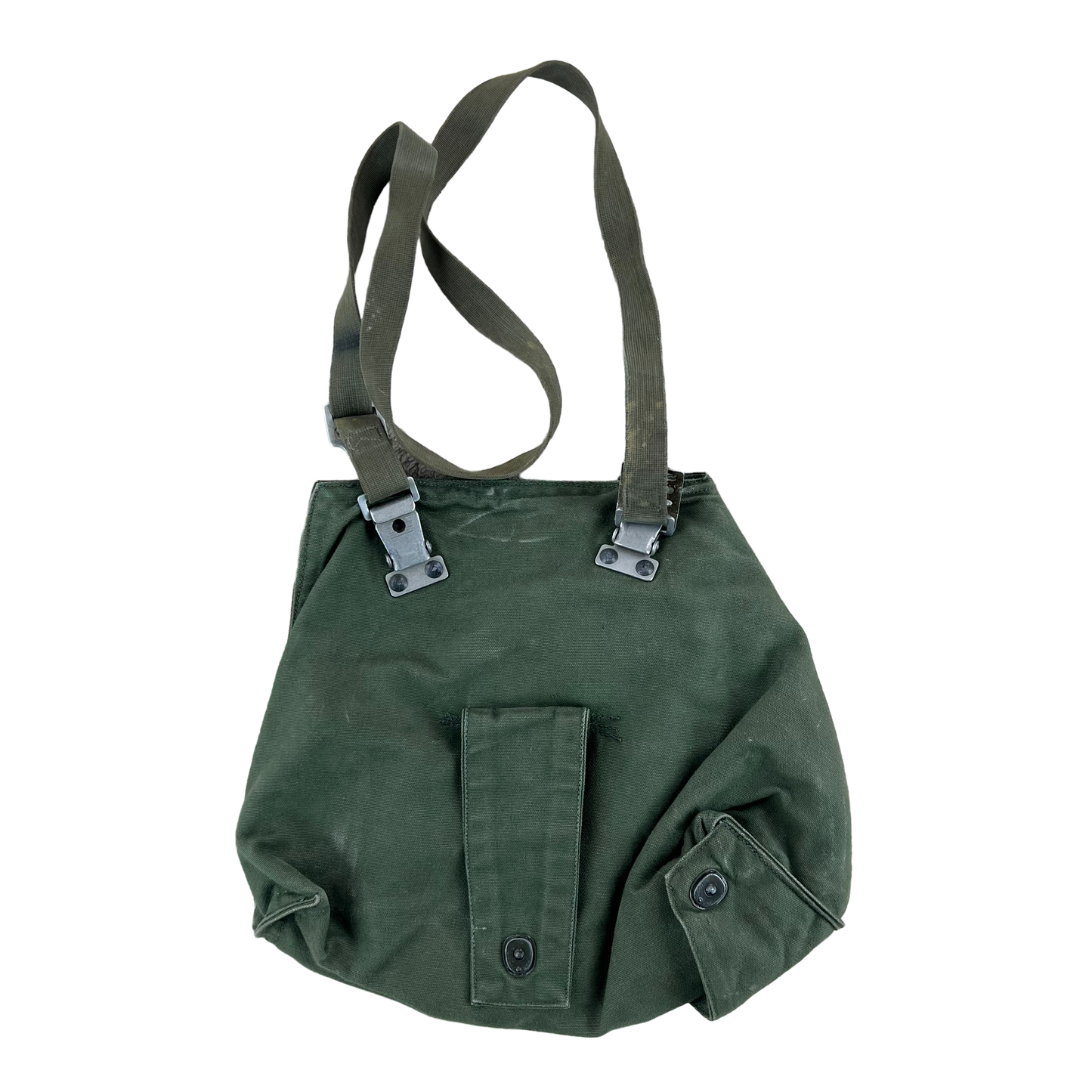 Swedish Army M51 Bag Gas Mask Haversack Olive Green Canvas - #2