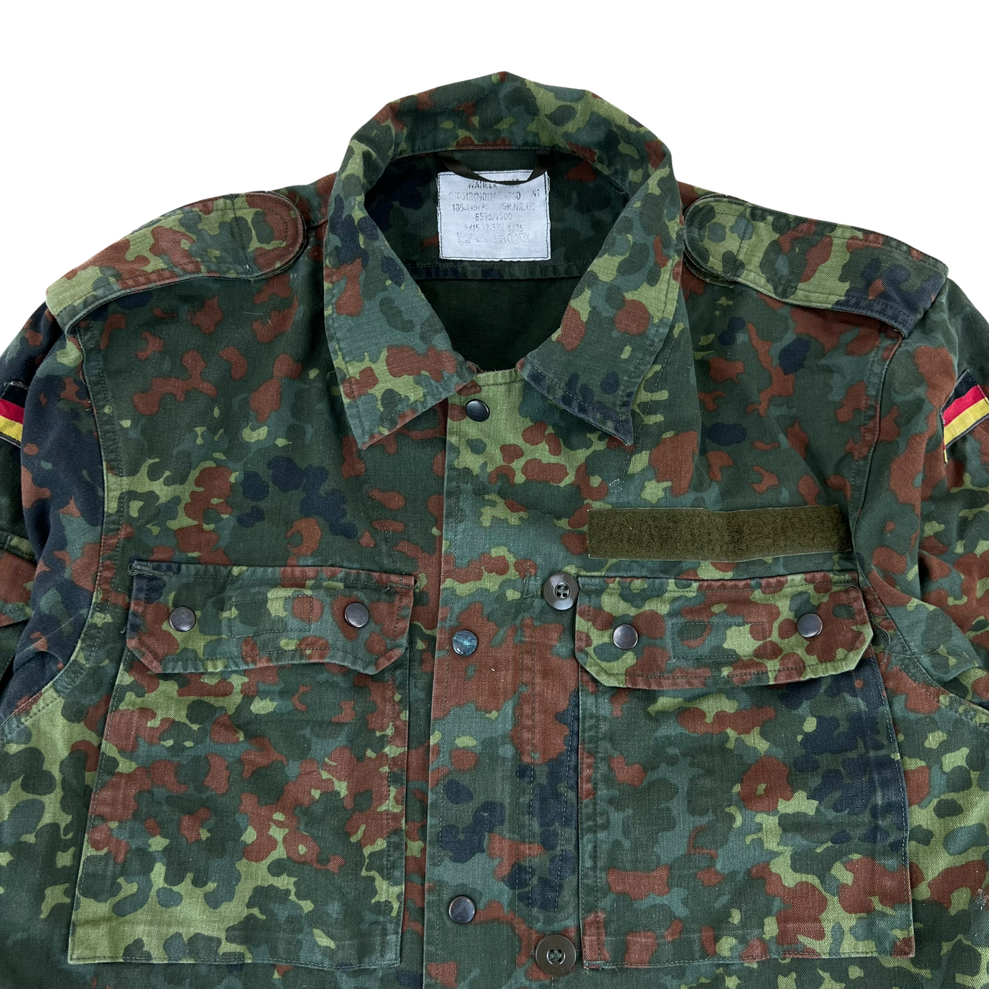 German Army Flecktarn Camouflage Long Sleeve Field Shirt - Medium GrNr 12