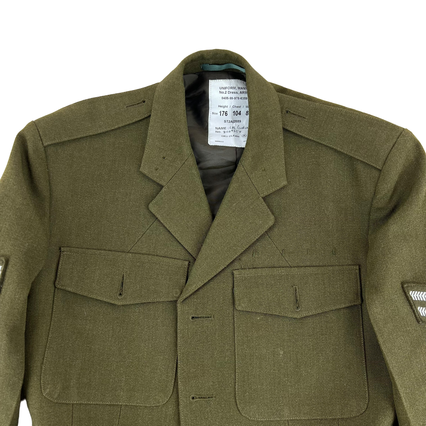 British Army Old Pattern No. 2 Khaki Green Dress Jacket - Medium