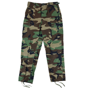 US Army Vintage M81 Woodland Camo Ripstop BDU Combat Trousers - W31 L31