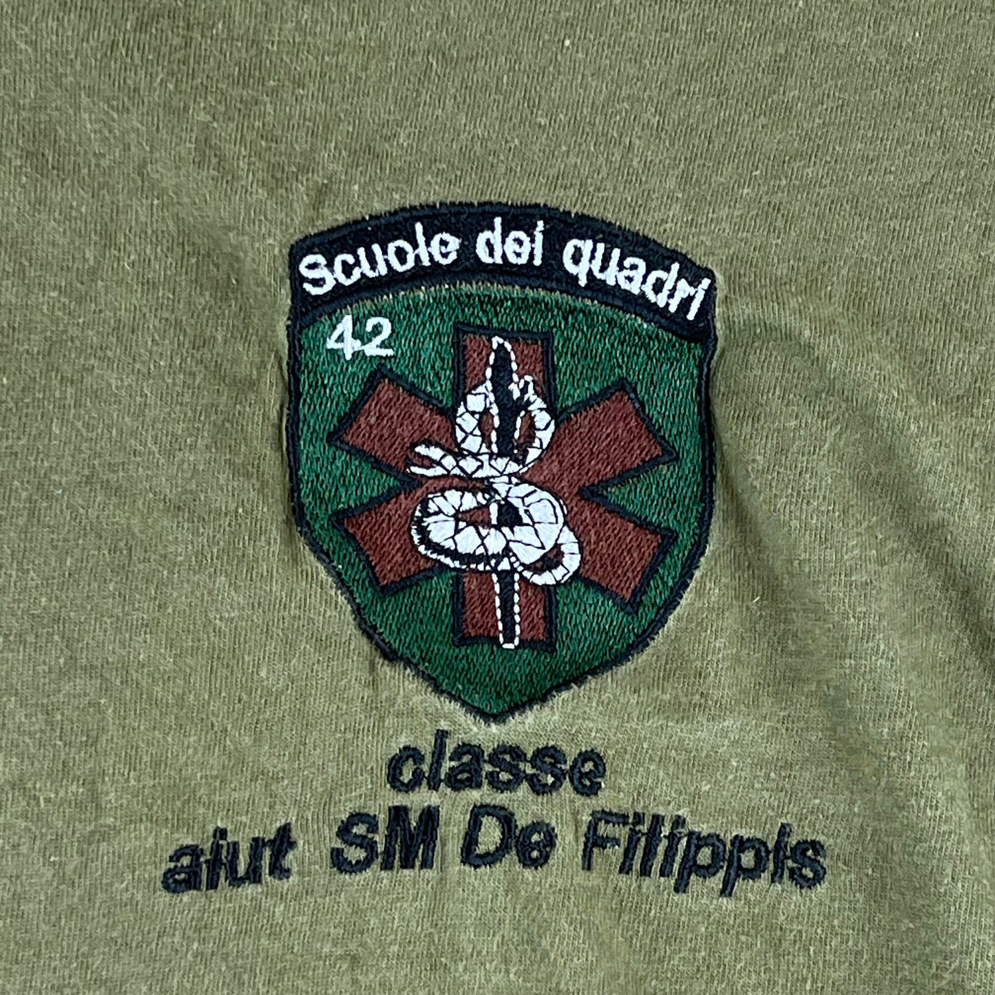 Italian Army Cadre School Medical Training T Shirt - Medium