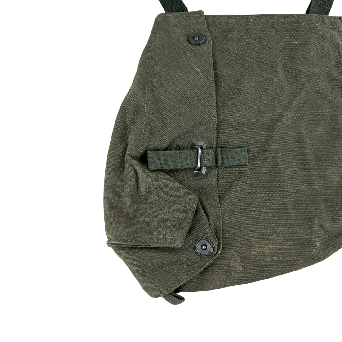 Swedish Army M51 Bag Gas Mask Haversack Olive Green Canvas - #3