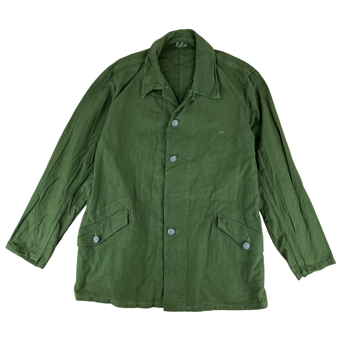 Swedish Army M59 Forest Green Chore Coat - Large